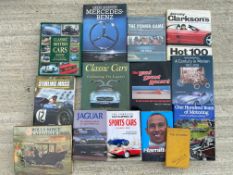 A selection of assorted volumes including Rolls-Royce Catalogue 1910-11, Stirling Moss with Doug Nye