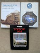 Three motoring volumes, MG Past and Present, Salmons & Sons The Tickford Coachbuilders and Porsche