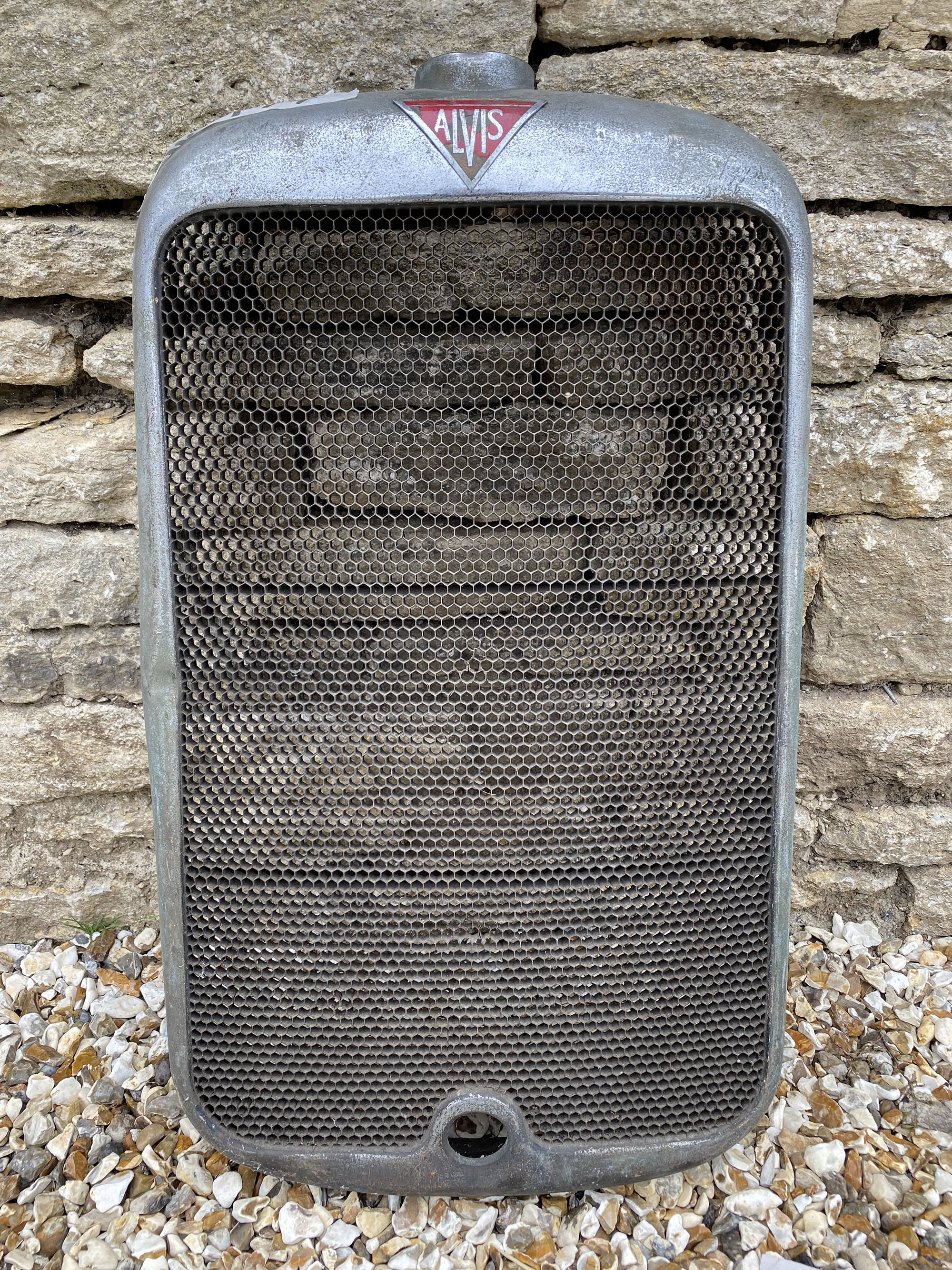 An Alvis Firefly radiator front.