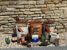 A selection of assorted oil cans and petroliana.