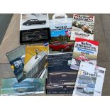 A selection of promotional material, brochures etc. including Rolls-Royce Corniche.