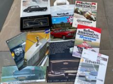 A selection of promotional material, brochures etc. including Rolls-Royce Corniche.