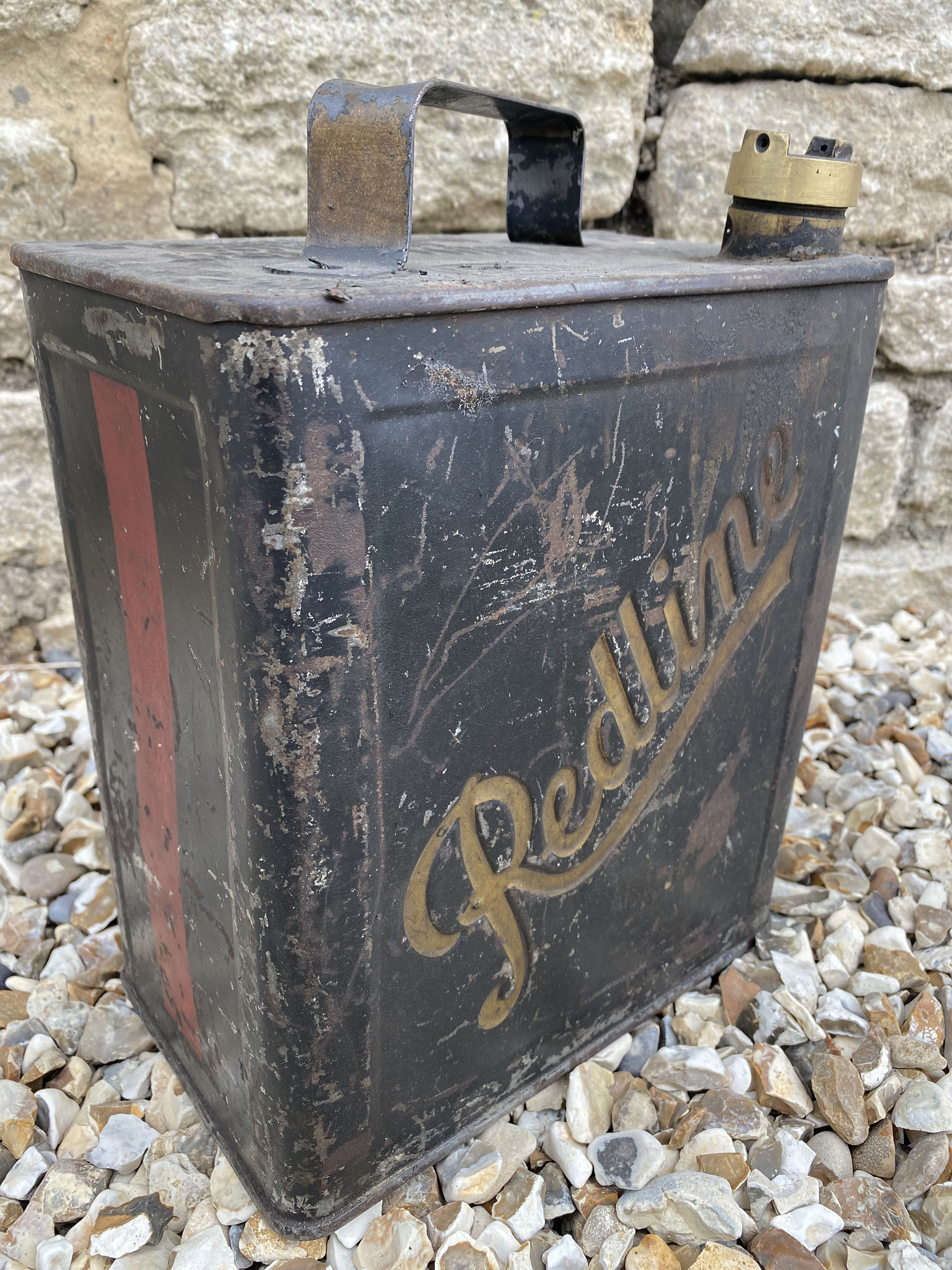A Redline two gallon petrol can with original cap, and in original condition. - Image 2 of 4