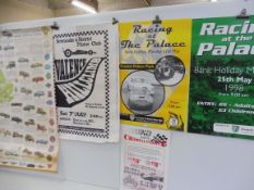 An untrimmed poster for Valence Hill Climb, three posters for SDMC Sprint at Crystal Palace Park