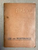 A Fiat 509 Use and Maintenance book.