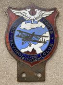 A Cinque Ports Flying Club enamel car badge.
