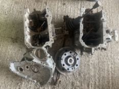 A Mk. I Mini gearbox casing and a Mk. II Mini gearbox plus some clutch parts.