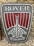 A Rover garage showroom advertising sign, 35 x 43 3/4".