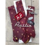 A selection of Austin memorabilia including cufflinks, badges etc.
