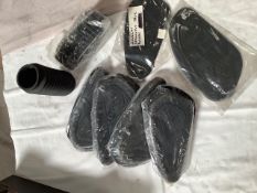 Six pairs of new old stock fuel tank knee pads including BSA, Triumph and Douglas