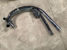 BSA new old stock twin exhaust downpipes and balance pipe for a 500 or 650.