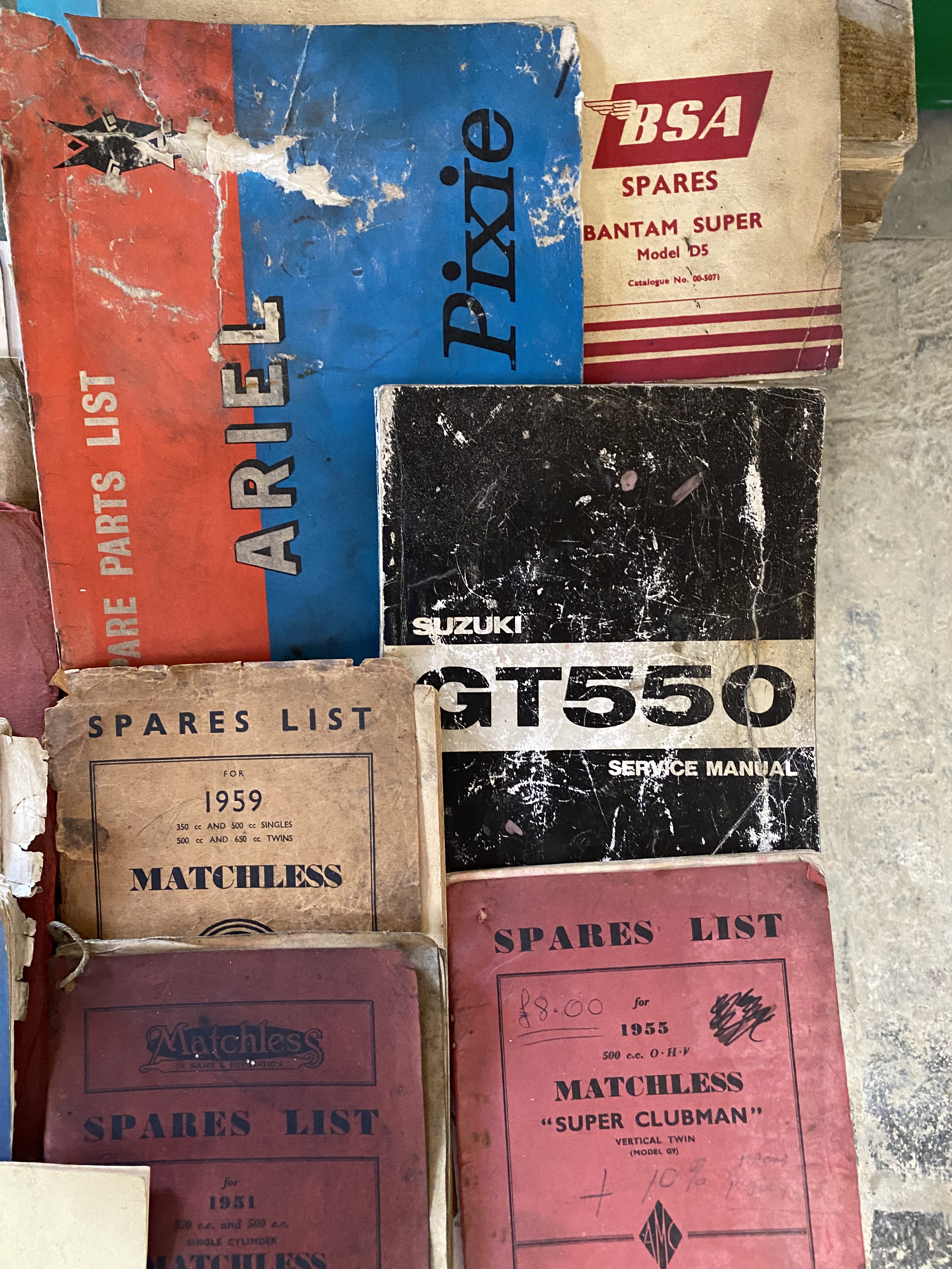 A selection of original workshop manuals and spare parts lists for various marques - Image 4 of 4