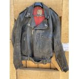 An Aviakit Lewis leathers Bronx-type double breasted jacket, size 42.