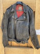 An Aviakit Lewis leathers Bronx-type double breasted jacket, size 42.