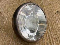 A large Bosch nickel plated headlamp, approx. 11 1/4" diameter.