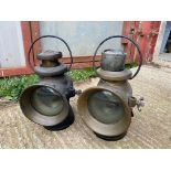 A pair of Lucas King of The Road No. 742 brass lamps.