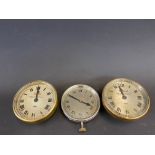 Three Watford eight day car clocks.