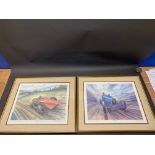 Two framed and glazed limited edition Phil May prints, one titled Full Throttle.