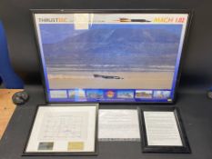 Thrust SCC - a large scale Christopher Rossi photographic print of the record run 1997, plus a