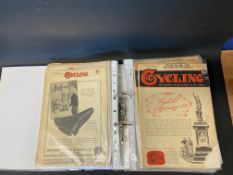 A folder of 1940s cycling magazines (approx 27 copies).