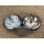 A very good pair of Stephen Grebel headlamps, one lens missing but an associated lens accompanies