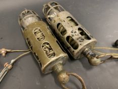 Two early inspection lamps.