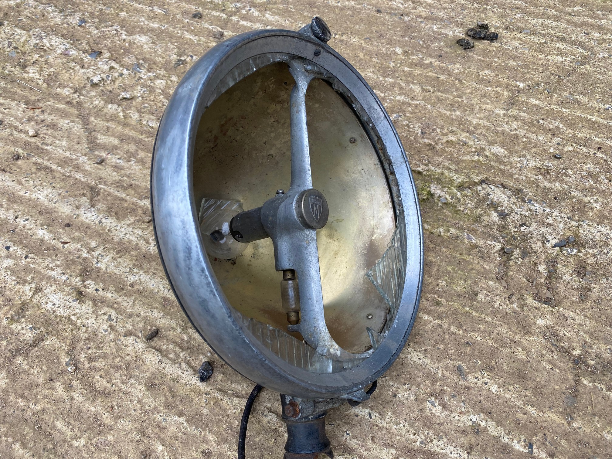 Two Marchal headlamps, one approx. 9" and the smaller approx. 8" diameter. - Image 4 of 5