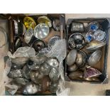 Three boxes of assorted spot lamps, sealed beam units etc.
