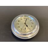 A Coventry Astral aluminium cased eight day car clock.