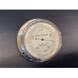 A small dash mounted aneroid barometer by J. Lucking & Co. Ltd. Birmingham, by repute working but