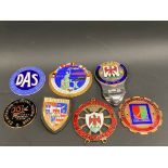 A selection of Continental car badges to include 1965 Munich, Nice etc.