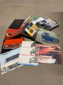 A quantity of mixed ephemera including Alfa Romeo and Maserati sales brochures.