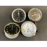 Four French car clocks including Jaeger.