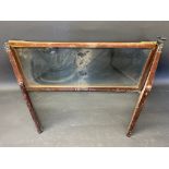 A Perfecta mahogany framed auster type rear screen, 30 1/2" wide in closed position.