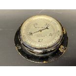 A dash mounted motor aneroid barometer by J. Casartelli & Son of Manchester by repute working but