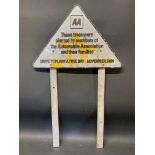 An AA triangular aluminium sign - Drive to Plant a Tree Day, November 1969, 15 x 10" (measurements