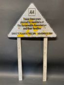 An AA triangular aluminium sign - Drive to Plant a Tree Day, November 1969, 15 x 10" (measurements