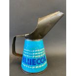 A Bluecol Anti-Freeze quart measure.