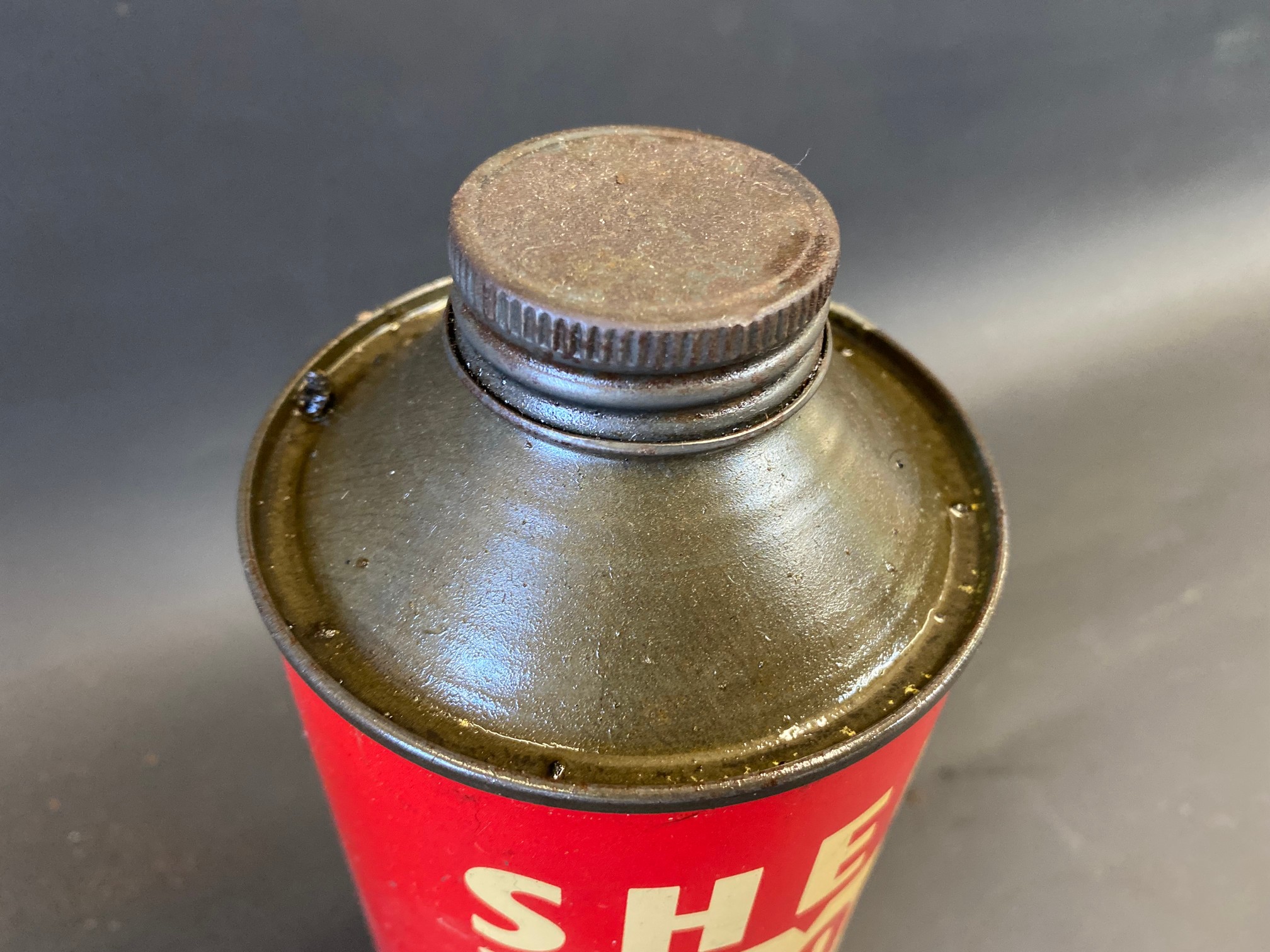 A Shell X-100 Motor Oil cylindrical quart can. - Image 3 of 4