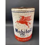 A Mobiloil BB Grade five gallon drum.