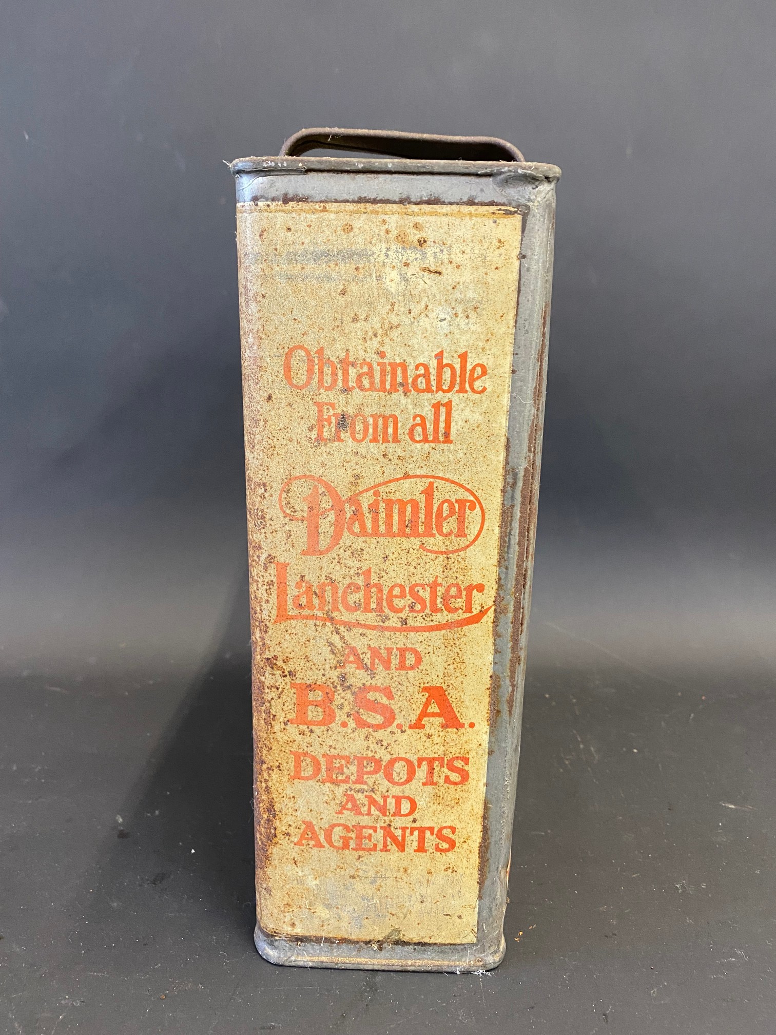 A self-changing oil for Daimler Lanchester & BSA cars gallon can. - Image 4 of 6