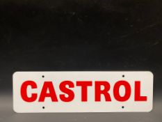 A new old stock Castrol tin advertising sign, 14 x 4".