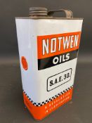A Notwen Oils S.A.E. 30. gallon can, in good condition.