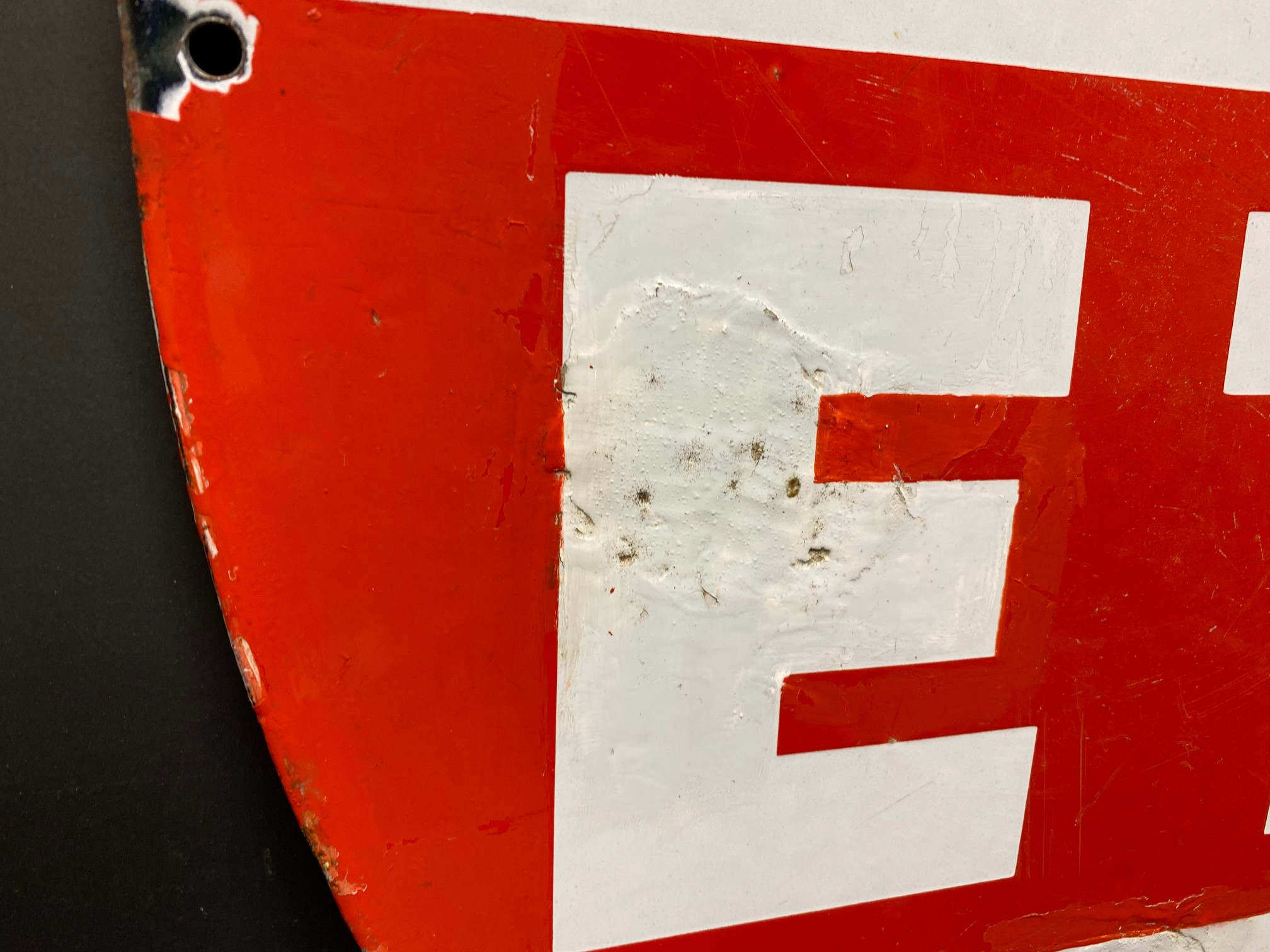 A large Esso Ethyl circular double sided enamel sign dated January 1935, some retouching to the - Image 6 of 7