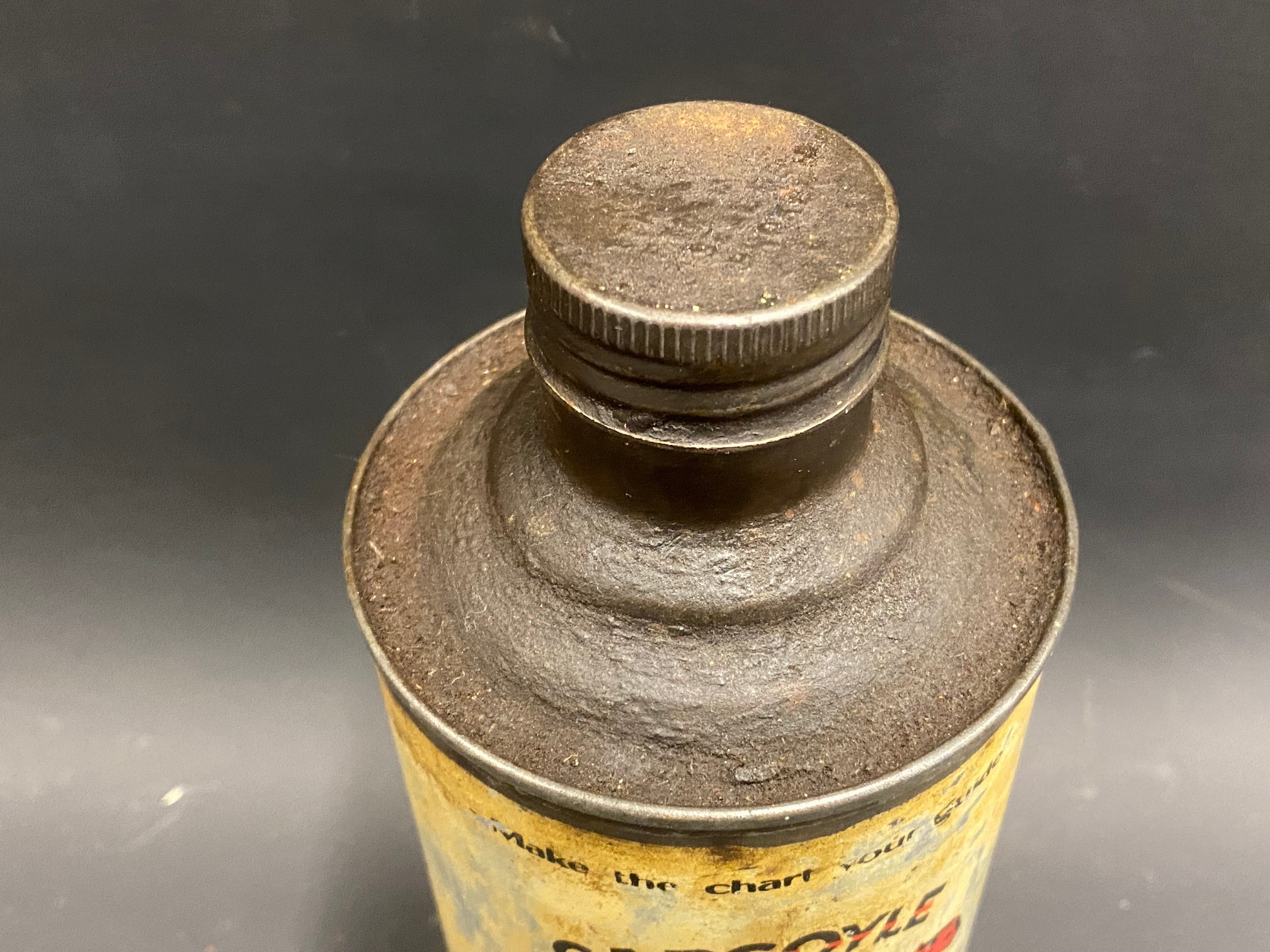 A Gargoyle Mobiloil 'A' Grade quart cylindrical oil can. - Image 3 of 4