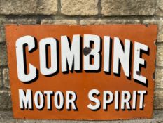 A Combine Motor Spirit rectangular enamel sign by Bruton of Palmers Green, in good condition, 36 x