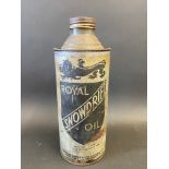 A Royal Snowdrift Oil cylindrical quart can.