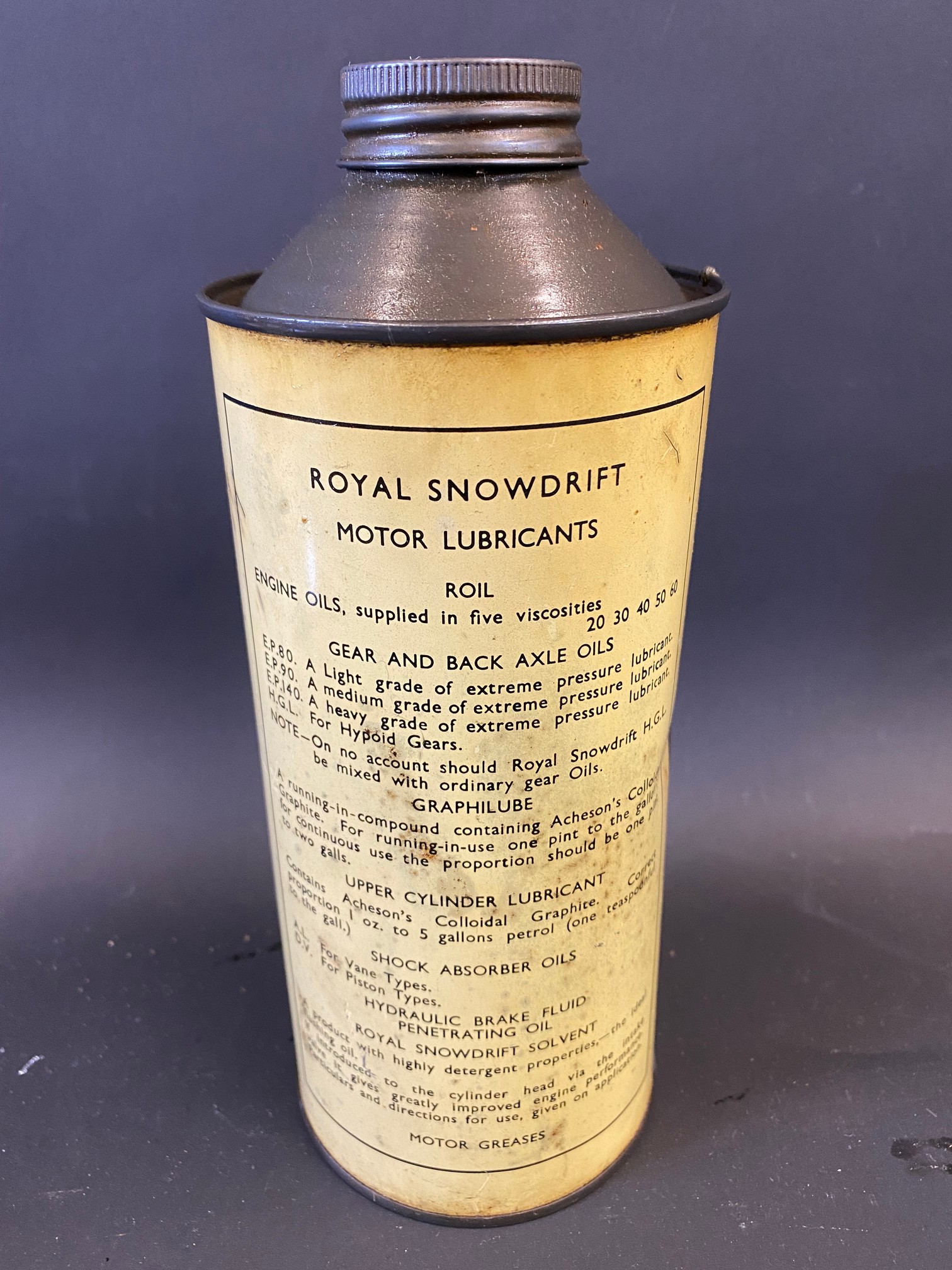 A Royal Snowdrift Oil cylindrical quart can. - Image 2 of 4