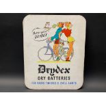 A Drydex Dry Batteries pictorial showcard, 9 3/4 x 12".