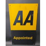 An AA Appointed rectangular metal sign, 15 1/2 x 25 1/2".